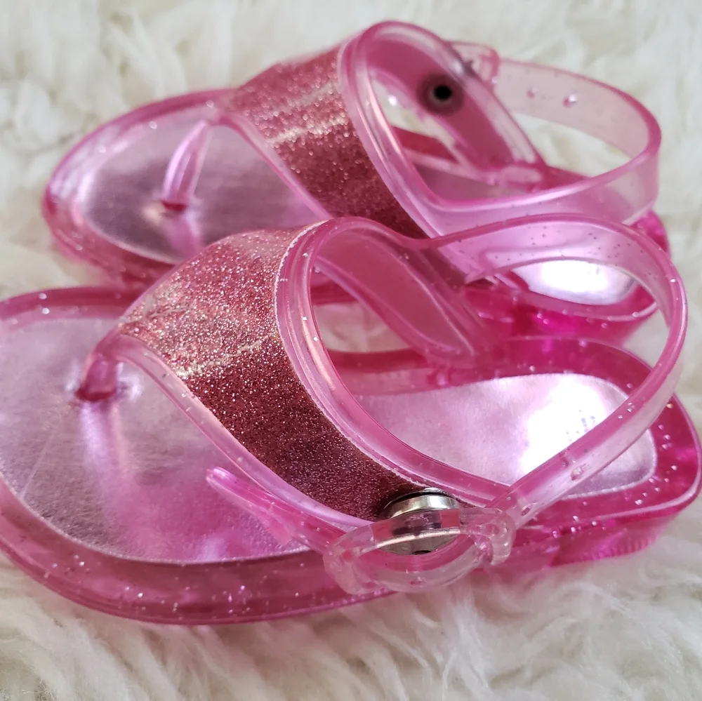 Baby Girl Pink Jelly Thong Sandals NWT